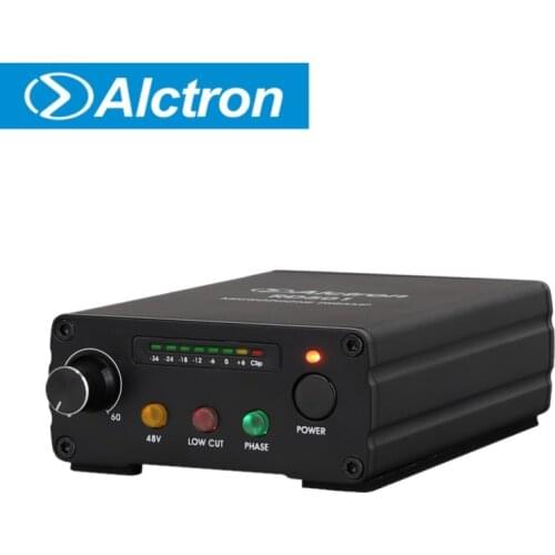Alctron RD501 multifunction single channel microphone preamp for recording ,within phase switch,48V phantom power,low cut switch