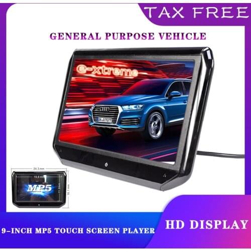 Car Headrest Monitor 1 Din Car Multimedia Player HD 9 inch Touch Screen AutoTv Monitor Stereo Bluetooth FM MP5 Player SD USB 12V