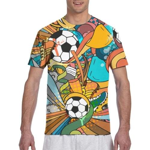 Seamless With Soccer Ball T shirt Man T-shirt 2020 Summer Round Neck Tshirts Tee Shirts Men Streetwear T-shirts Short Sleeve