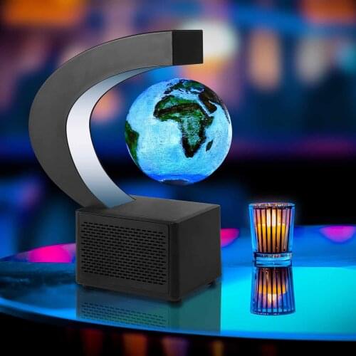 Bluetooth Speaker Magnetic Levitation Sound Stereo Round LED Cool Star Lamp Best Holiday Gift 3D Fashion Floating Globe US Plug