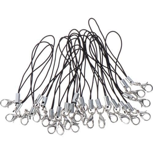 10Pcs Lanyard keychain for USB flash drive strap string black