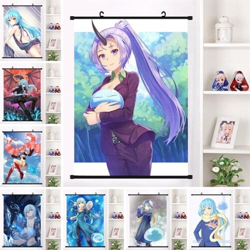 Bedroom Decor Canvas Anime Character Girl Hanging Poster Japanese Cartoon Picture HD Print Home Wall Art Plastic Scroll Painting