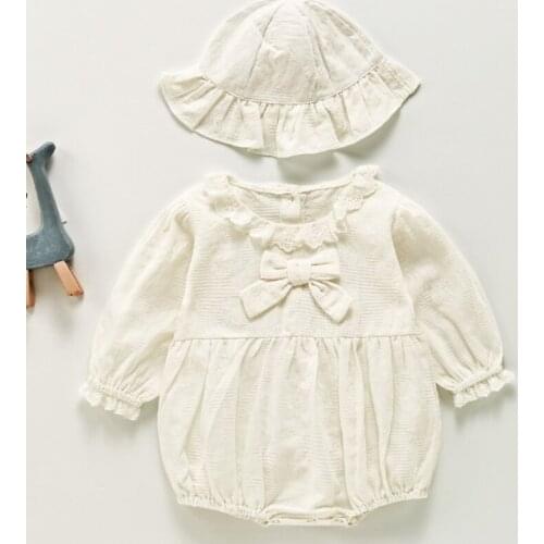 2021 Autumn Cute Romper Baby Clothing Newborn Girl Jumpsuits Infant Hat+Romper Sets Toddler Outfit Ropa Bebe Recien Nacido