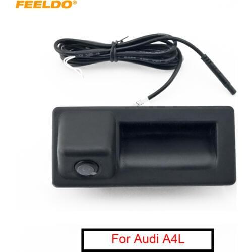 FEELDO 1Set For Audi A4L A5 S5 Q3 Q5 A8 Car Rearview Camera Trunk Handle Camera Night Vision Parking Camera #AM2064