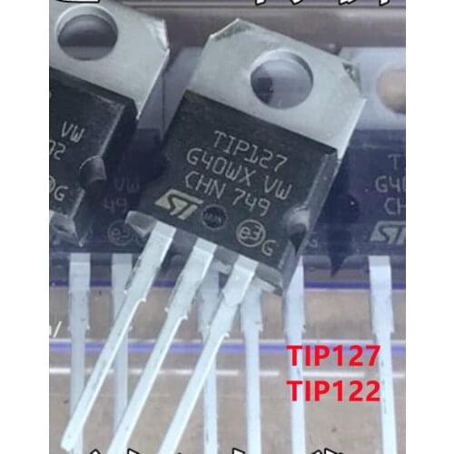 5pcs TIP127 TIP122 Darlington Transistor imported original NPN PNP 5A100V TO-220