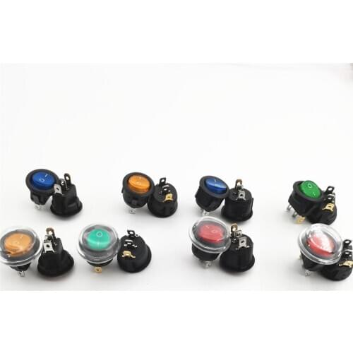 KCD1 20mm Led Switch 20A 12V Light Power Switch Car Button Lights ON/OFF 3pin Round Rocker Switch