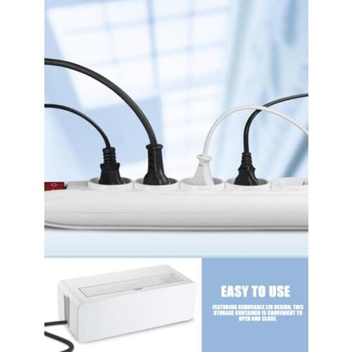 Cable Storage Box Power Strip Wire Case Anti Dust Charger Socket Organizer Network Line Storage Bin Charger Wire Management