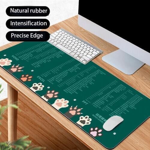 90x40mm XXL Large Keyboard Shortcuts Gaming Rubber Mouse Pad For Carpet Computer Laptop Office Desk Pad Lock Edge Control Mat