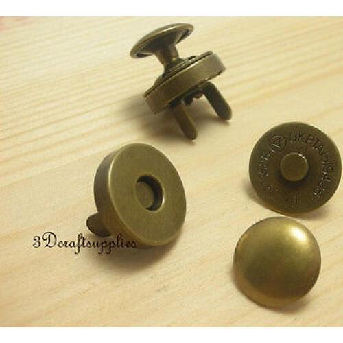 Magnetic Snaps bag button purse Magnetic Snaps button 14 mm anti bronze F37