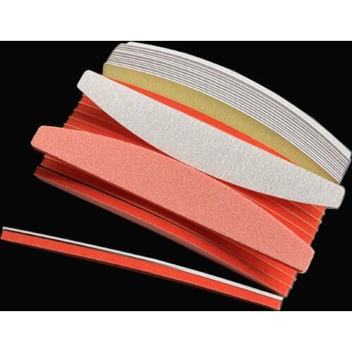 1pc metal base with 30 pcs replacement pads sanding file removable pads halfmoon shape nail file