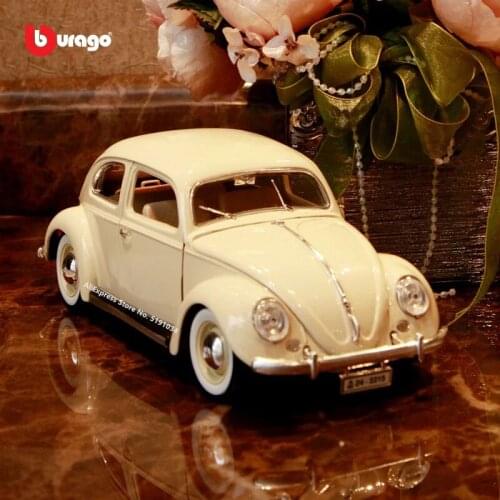 Bburago 1:18 1955 Beetle car alloy car model simulation car decoration collection gift toy Die casting model boy toy