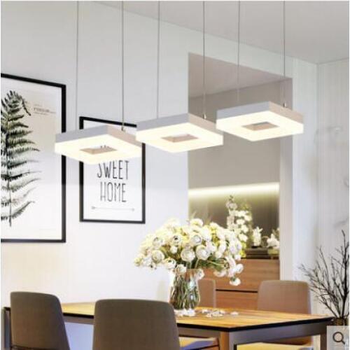 Fashion led modern three-head restaurant chandelier creative personality bar coffee shop post-modern study room lamps lights