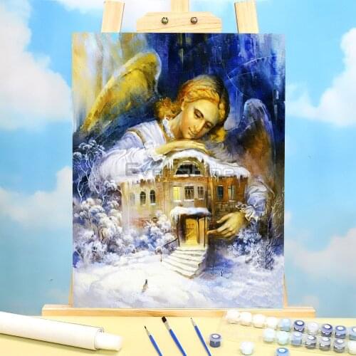 Angel Religion DIY Paint By Numbers Kit Acrylic Paints 40*50 Picture By Numbers Photo Decorative Paintings Crafts Wholesale