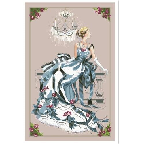 Crystal Symphony fairy cross stitch kit people design cotton silk thread 14ct 11ct linen flaxen canvas embroidery DIY needlework