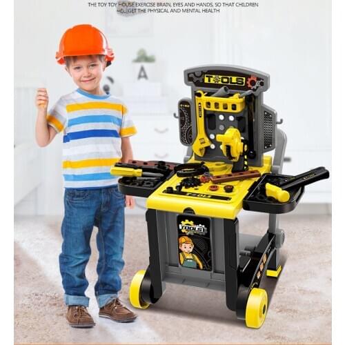 Pretend Toolbox Kit Educational Toys Simulation Repair Tools Drill Plastic Game Learning Engineering Puzzle Toys Gifts For Boy