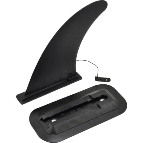 SUP Inflatable Surfboard Rudder Paddleboard Fin Detachable Tail Vane Black Complex Material Suifboard Fin Replacement