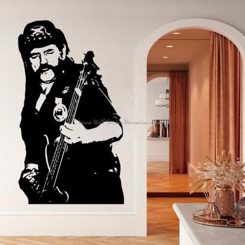 Rock star wall sticker electric guitar heavy metal rap music lover home living room music room decoration vinyl art decal 19