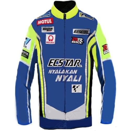 New Moto GP Mens Jacket for Suzuki Motorcycle Street Moto Racing Full Zip Fleece Sweatshirt Keep Warm Windproof
