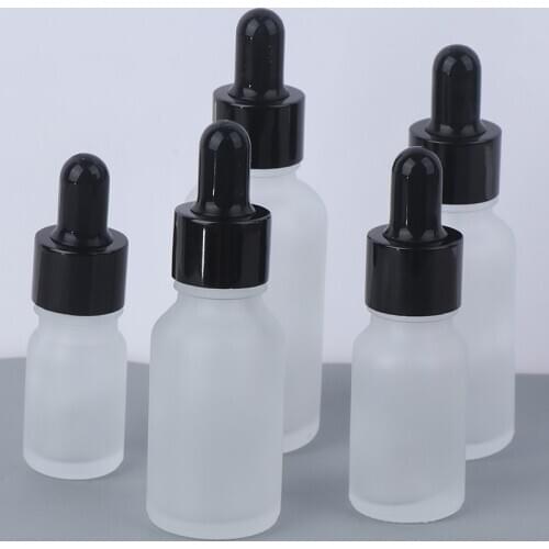 Empty Lip Gloss Tubes Frosted Dropper Amber Glass Aromatherapy Liquid For Essential Massage Oil Pipette Refillable Bottles