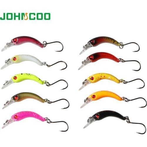 Trout fishing Lure for UL fishing Mini Crankbait RICE Wobbler Fishing Lure Freshwater Minnow Crank Artificial Hard Bait