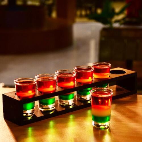 Shot Glass,Whisky Shot Glasses,Mini Glass Cups For liqueur, Vodka Glass,Tequila Cups Holder Rack Barware