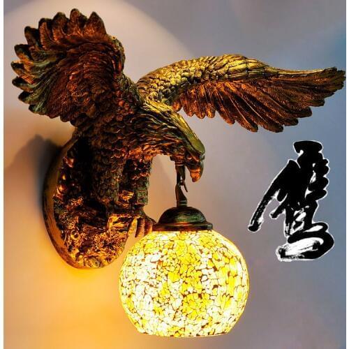 Tiffany Baroque vintage Stained Glass Iron Mermaid wall lamp indoor lighting bedside lamps wall lights for home AC 110V/220V E27