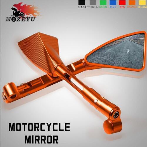 Universal Motorcycle glass rearview mirrors CNC Rear Side Street Dirt Scooter Bike For 125 200 390 690 smc 1290 rc