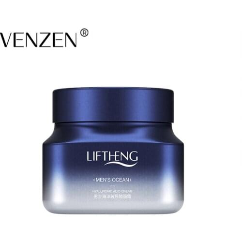 Mens Face Cream Ocean Hyaluronic Acid Moisturizing Serum Anti-Aging Shrink Pores Deep Hydration Skin Care 50g