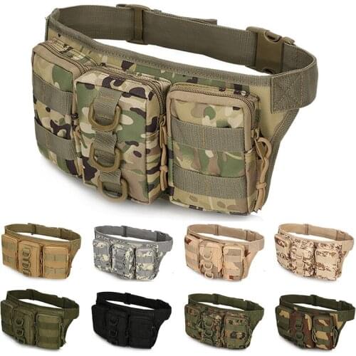 Waterproof Molle Military Tactical Belt Waist Bag For Outdoor Sports Hiking Hunting Riding Army Pouch Bags Climbing Belt Bag