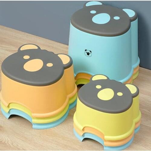 1Pc Anti-skid Children Stool Household Small Low Stool Cartoon Stool for Home