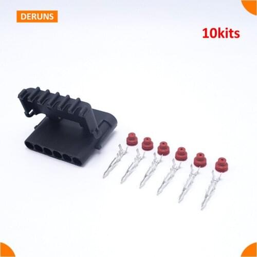 High Quality 10Kit 6Pin Male Auto Sealed Car Truck Connectors Plug Set