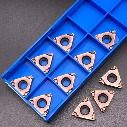 10pcs RCKLCY Tungsten 16IR M 1.5 ISO FT1125 Carbide External Threading Inserts CNC LatheThread Cutting for stainless steel