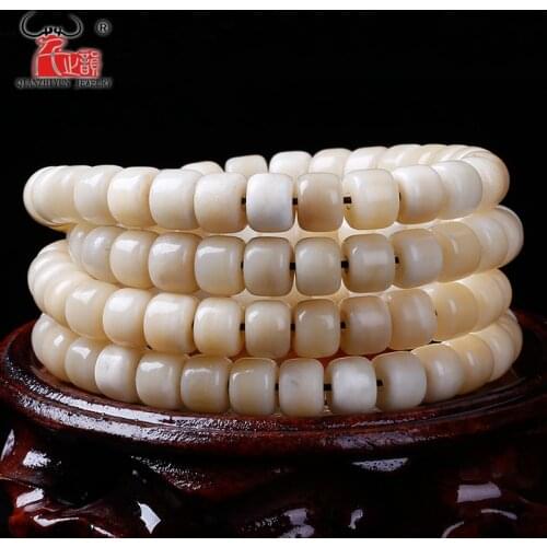 10PCS Manual polishing of the natural camel bone bucket beads DIY hand string accessories. Hole 1.5mm
