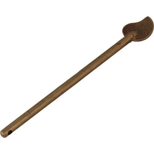 14x0.6cm Retro Door Bolt for Furniture Safety Latch Slide Bolt Lock Antique Vintage Style Chinese Style Wooden Door Brass Door