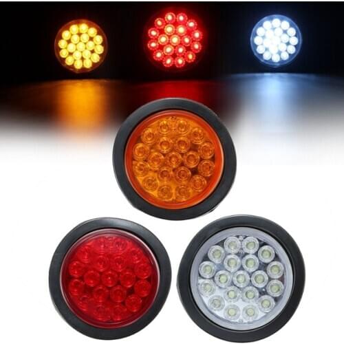19 SMD Car Round Tail Lights Turn Singal Light ATV LED Reflectors Truck Side Marke Indicator Warning Lights