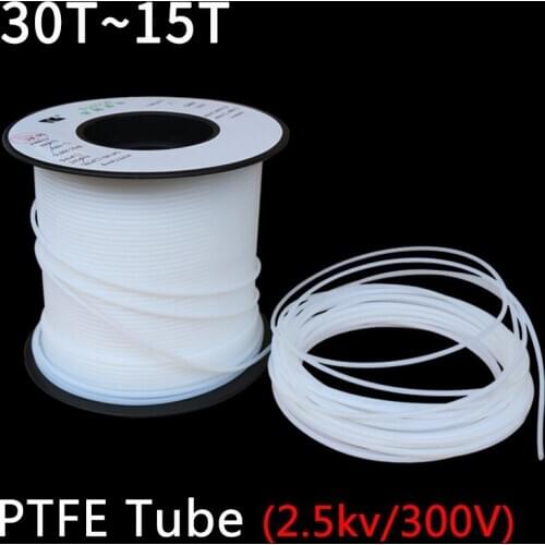 2M 30T-15T PTFE Tube F46 Insulated Capillary Heat Protector Transmit Hose Rigid Temperature Corrosion Resistance 2.5KV 300V