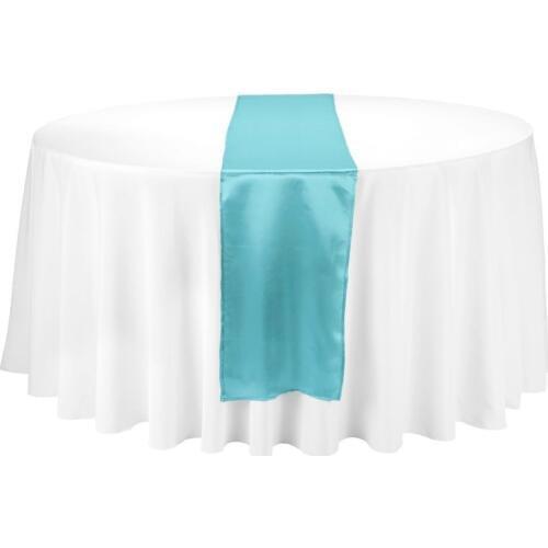 20Pcs Mint Green 12" x 108" Elegant Satin Table Runners Table Cloth for Wedding Party Banquet Decoration Free Shipping