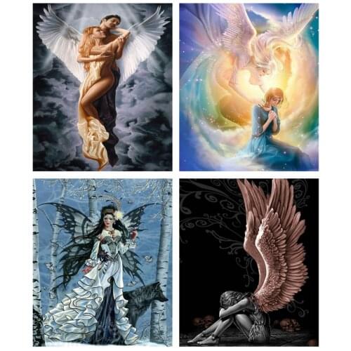 5D DIY Diamond Painting Angel Wing Mosaic Cross Stitch Home Decoration Personalized Gift Living Room Wall Bedroom Decor JENKINS