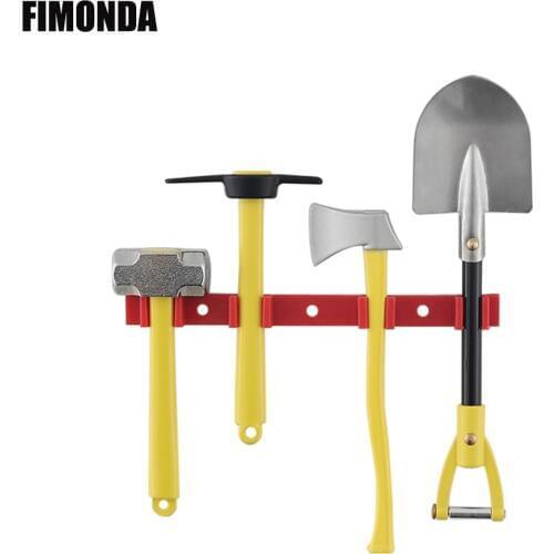 1:10 Scale Accessories Metal Shovel Hammer Pickaxe Axe Set for 1/10 RC Crawler Axial SCX10 Traxxas TRX4 D90 D110 TF2 Tamiya CC01