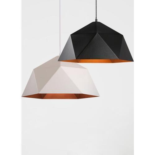 American Vintage Polygon Iron art Pendant Lights for Kitchen Living Room Suspension Luminaire E27 Led Home Lighting