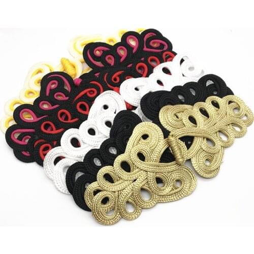 Large Handmade Chinese Knot Buttons Frog Closure Fastener Button for Cheongsam Sewing Crafts DIY Wedding Card Invitation