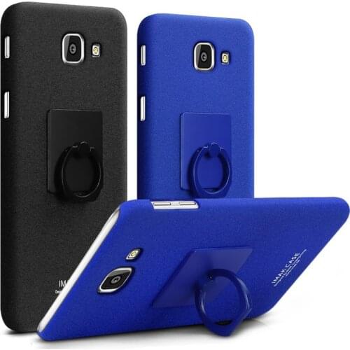 For Samsung Galaxy J7 Max G615F Frosted Case Ring Holder IMAK Cowboy Case Matte Cover For Samsung J7 Max Dual SIM Back Cover