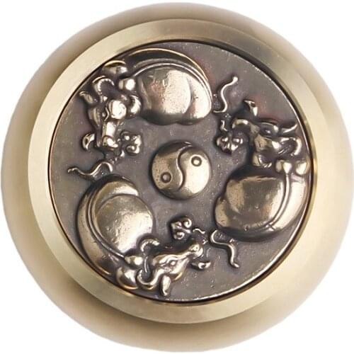 Fidget Spinner Brass Color Zinc Alloy Metal Hand Spinner Dice Bauhinia Rudder Exterior Smooth Finger Tri Spiner Gyro Toy For Kid