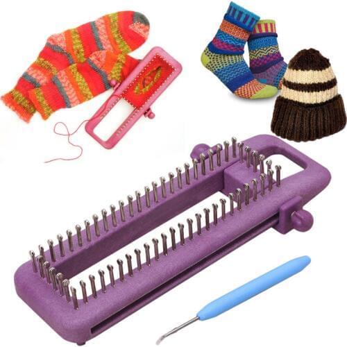 Sewing Tools Adjustable Sock Loom Kit Knitting Socks Scarf Hat DIY Hand Craft Tool Plastic Knitter Sewing Accessories