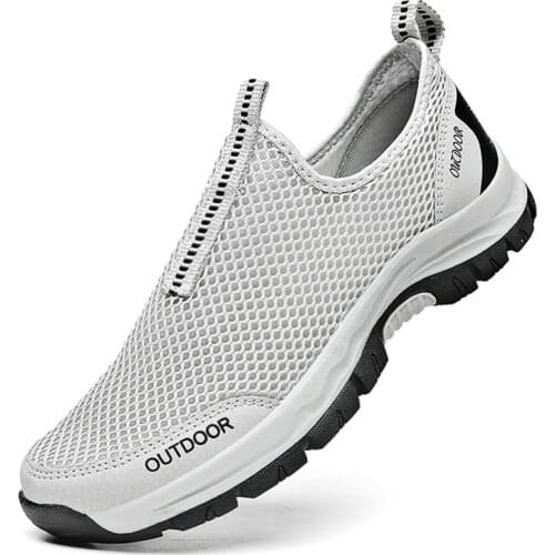 Mens Vulcanize Shoe Sneakers Summer Mesh Casual Shoes Breathable Rubber Non-slip Lightweight Shoes 2021 Men Loafers Footwear