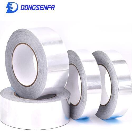 5cm*20m Aluminium Foil Adhesive Sealing Tape High Temperature Resistant Heat Insulation Thermal Resist Duct Foil Adhesive Tape
