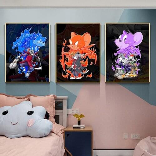 5D Diamond Painting Disney Cat Mouse DIY Diamond Embroidery Full Drill Mosaic Cross Stitch Kits Home Decor Children Gift