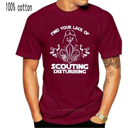 Newest Find Your Lack Of Scouting Disturbing T Shirt Men Cotton Mens T-Shirts Round Collar Clothes