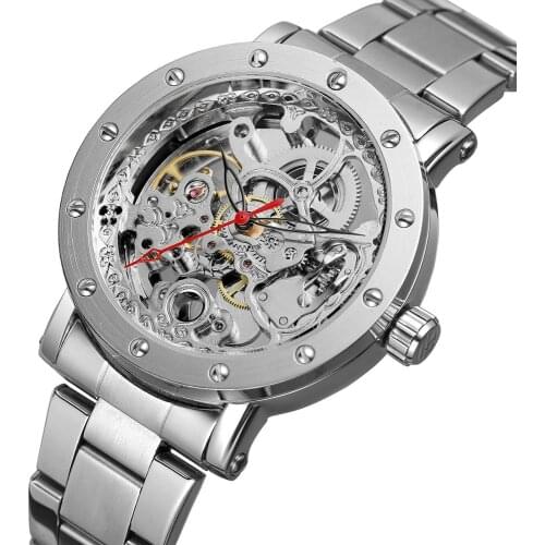 2021 New Arrival Forsining Watches Men Wrist Stainless Steel Luxury Dress Skeleton Mechanical Automatic Watch For Male Relogio