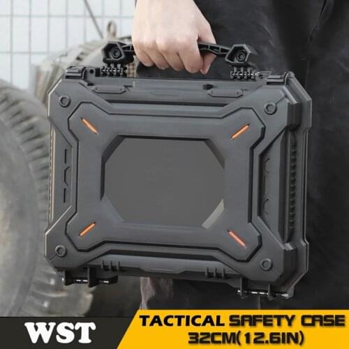 Tactical Pistol Safety Case with Foam Padded Waterproof Hard Shell Tool Storage Box Can Protect Camera Hunting Accessories